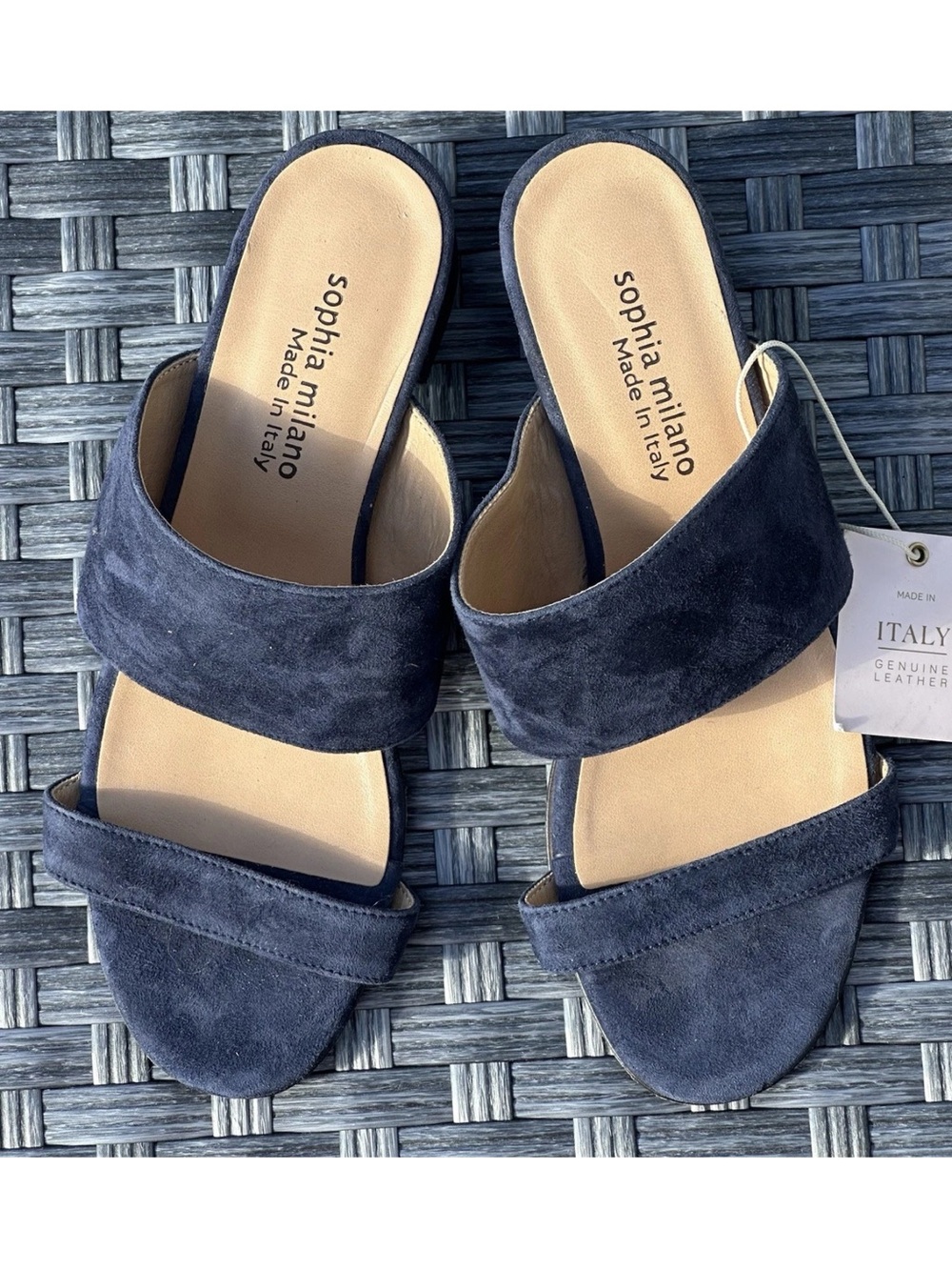 Sophia Milano Blue Suede Sandal Women’s Size 7